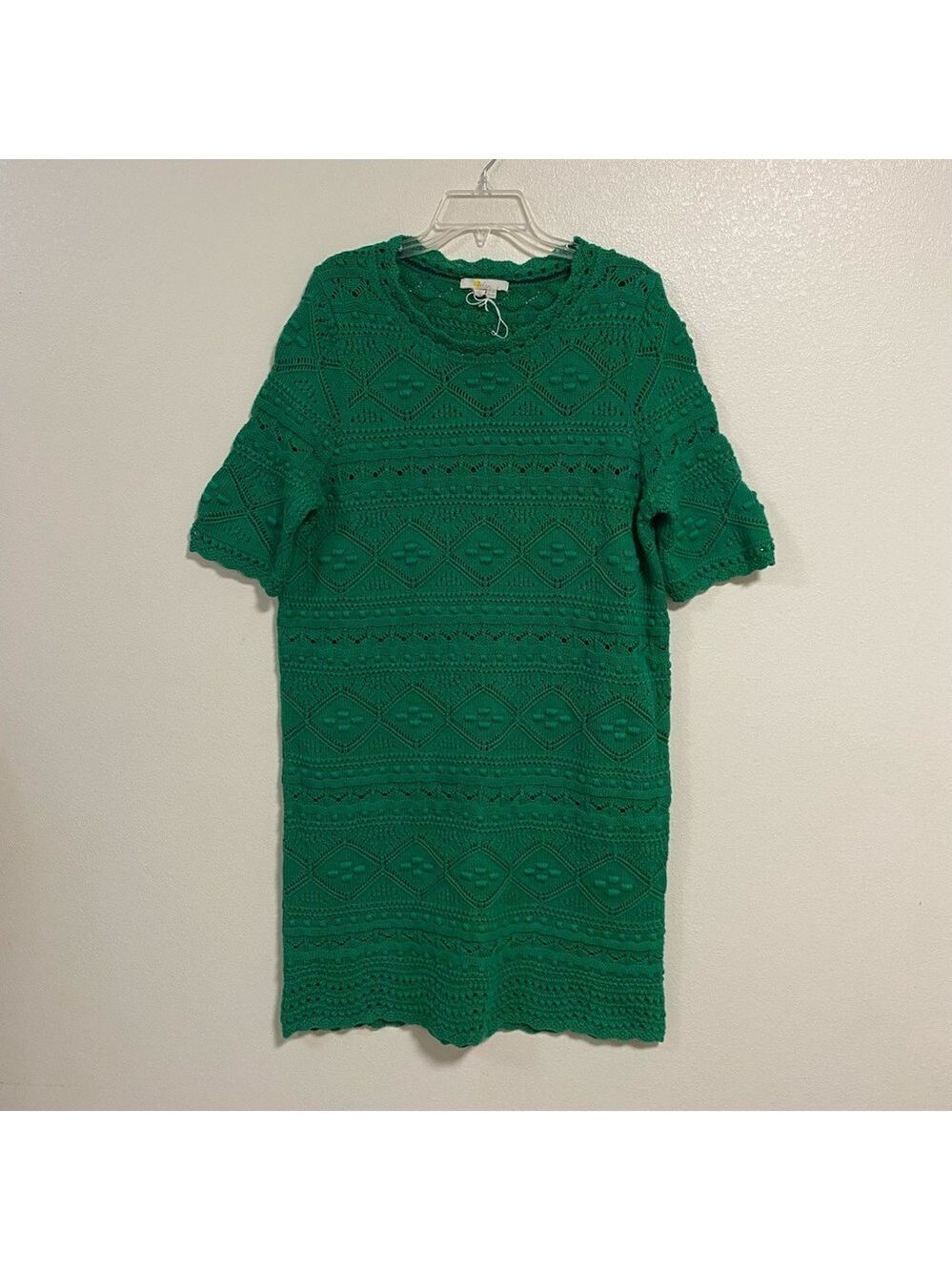 Boden Dress Women’s Size 12R Highland Green Claudia Textured Knit Dress